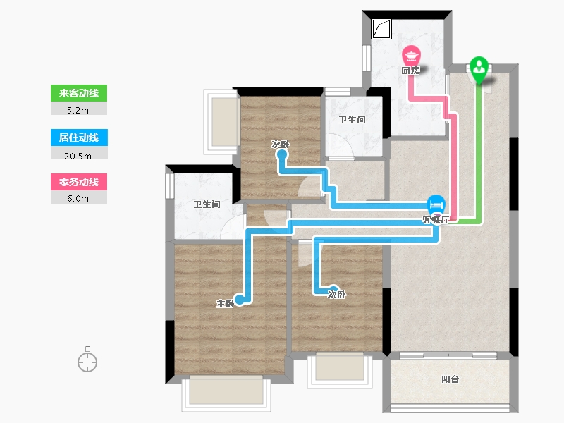 广东省-中山市-古镇雅居乐花园-79.20-户型库-动静线