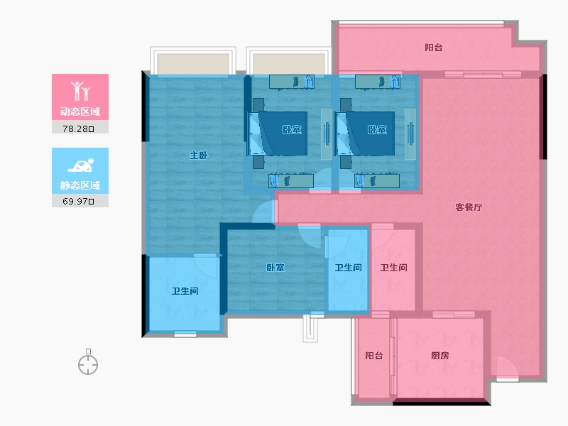 广东省-湛江市-汇华轩-132.23-户型库-动静分区