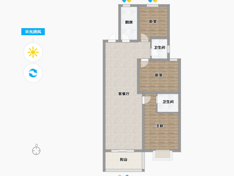 天津-天津市-翔宇三江领秀-98.01-户型库-采光通风