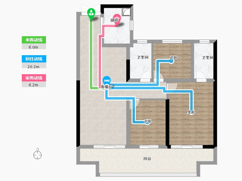 江苏省-宿迁市-吾悦广场·吾悦华府-94.40-户型库-动静线