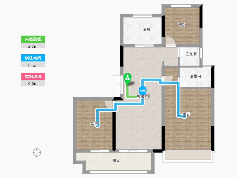 江苏省-宿迁市-吾悦广场·吾悦华府-100.80-户型库-动静线