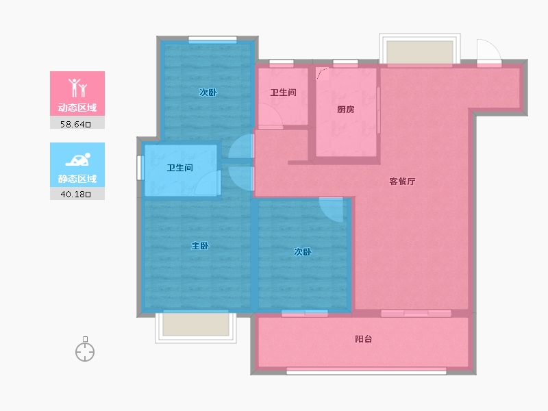 安徽省-阜阳市-海亮观澜学府-88.01-户型库-动静分区