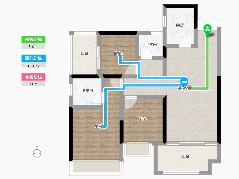 湖南省-岳阳市-荣盛东方府-77.91-户型库-动静线