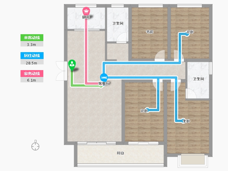 河南省-三门峡市-天鹅名筑-121.02-户型库-动静线