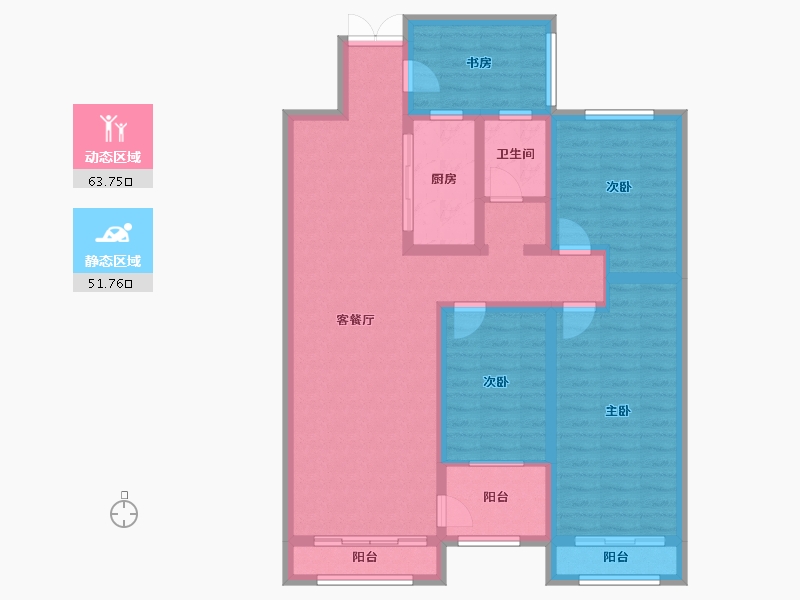 山东省-滨州市-融汇新里程-102.40-户型库-动静分区