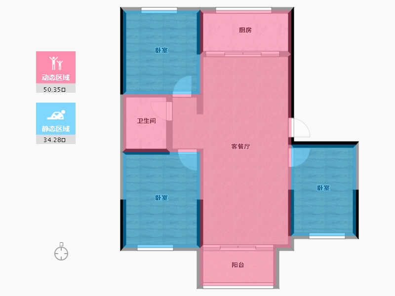 河北省-张家口市-天保铂悦湾-75.68-户型库-动静分区