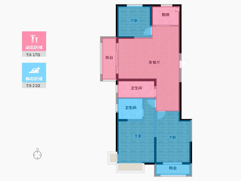 山东省-菏泽市-城投光明里-106.11-户型库-动静分区