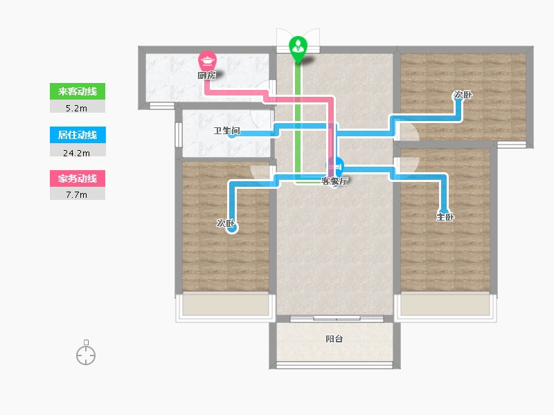 河南省-三门峡市-天鹅名筑-97.23-户型库-动静线