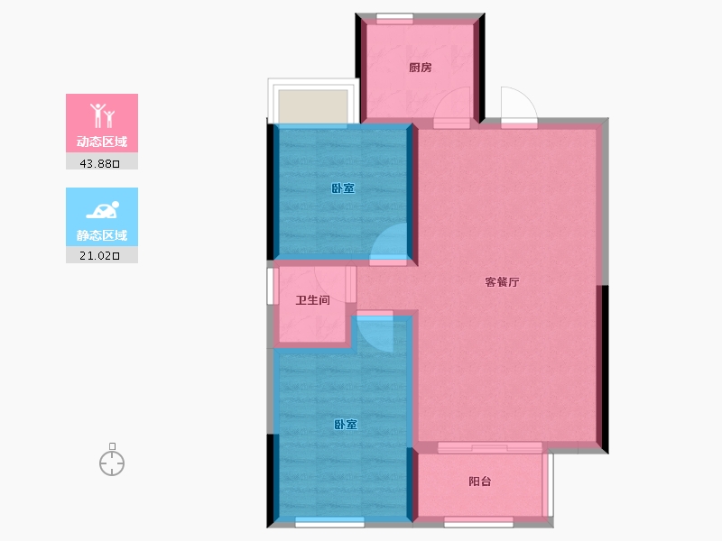 河北省-张家口市-天保铂悦湾-57.46-户型库-动静分区