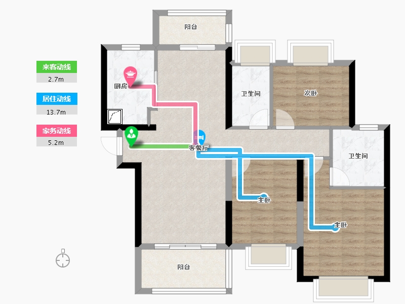 广东省-中山市-古镇雅居乐花园-91.21-户型库-动静线