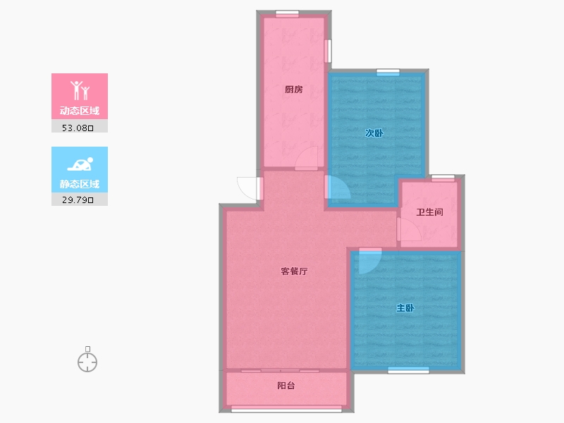 上海-上海市-伟业金锦苑一邨-67.20-户型库-动静分区