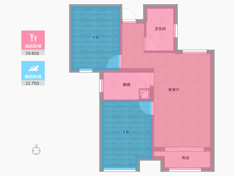 河北省-廊坊市-合美·帝宝壹號-54.84-户型库-动静分区