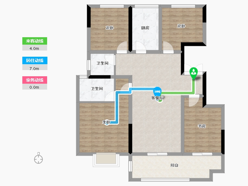 安徽省-芜湖市-徽鸿·南湖印-101.22-户型库-动静线