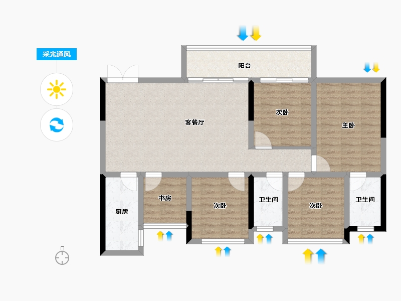 四川省-资阳市-佰盛天禧-99.02-户型库-采光通风