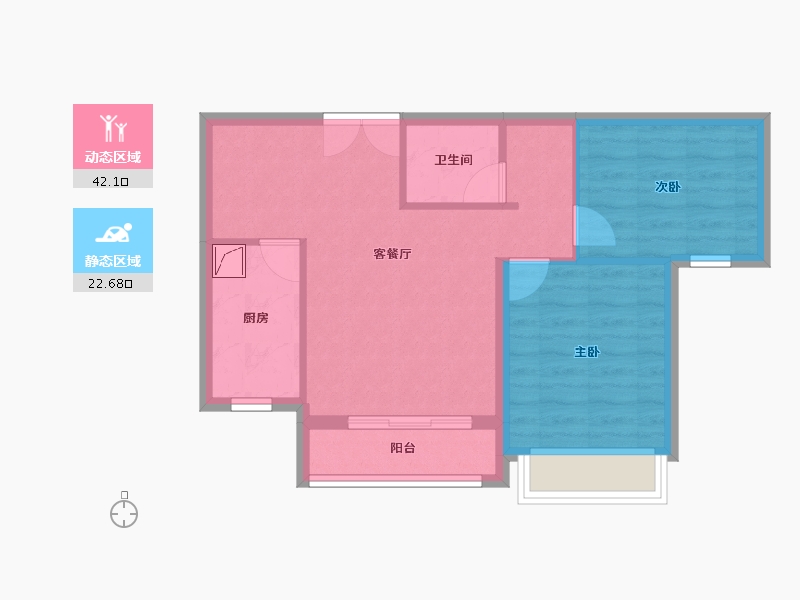 河北省-廊坊市-合美·帝宝壹號-57.78-户型库-动静分区