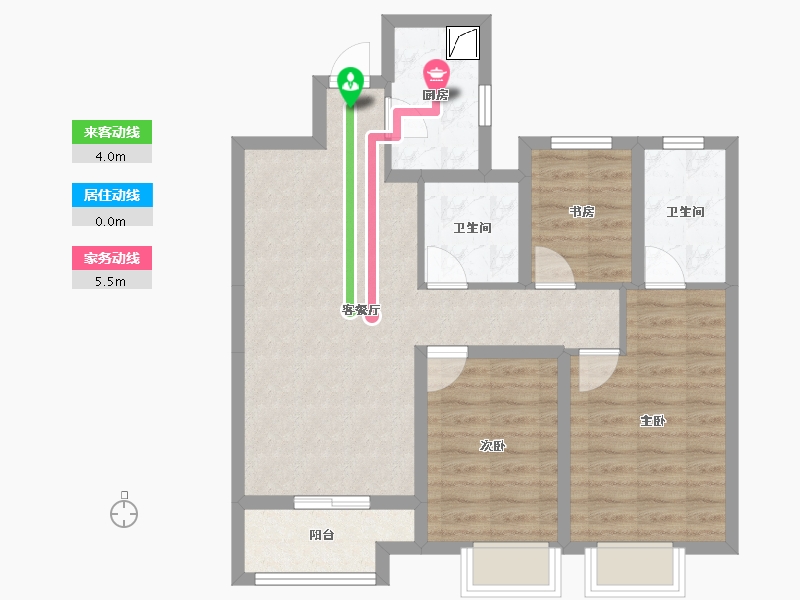 安徽省-池州市-安东盛誉华庭-74.02-户型库-动静线