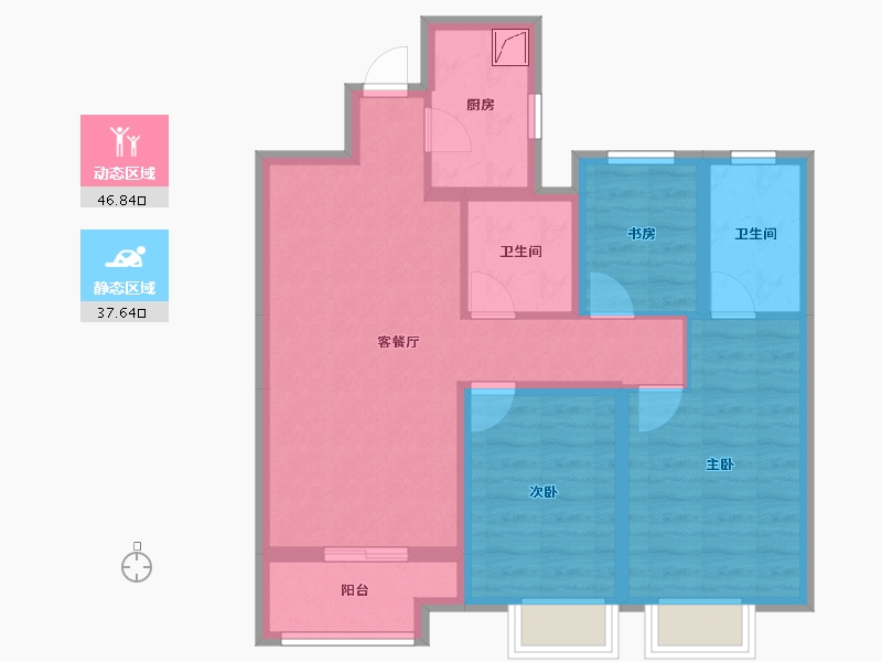 安徽省-池州市-安东盛誉华庭-74.02-户型库-动静分区