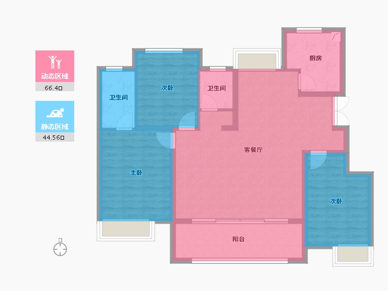 安徽省-阜阳市-海亮观澜学府-100.01-户型库-动静分区