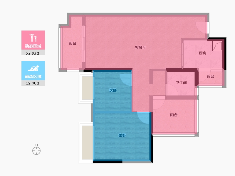 广东省-惠州市-康豫公馆-64.07-户型库-动静分区