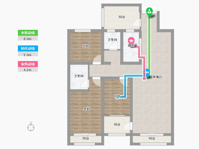 山东省-滨州市-融汇新里程-102.40-户型库-动静线