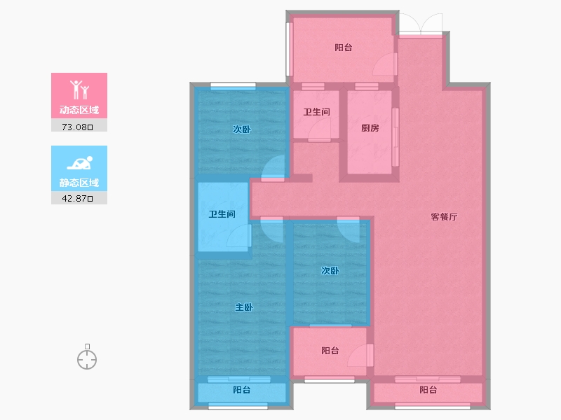 山东省-滨州市-融汇新里程-102.40-户型库-动静分区