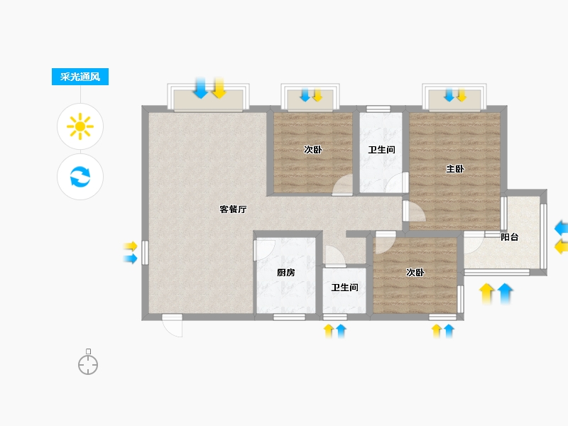 河南省-三门峡市-陆祥·山茶郡-96.26-户型库-采光通风