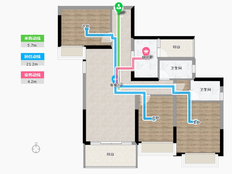 广东省-云浮市-英伦豪城-95.47-户型库-动静线