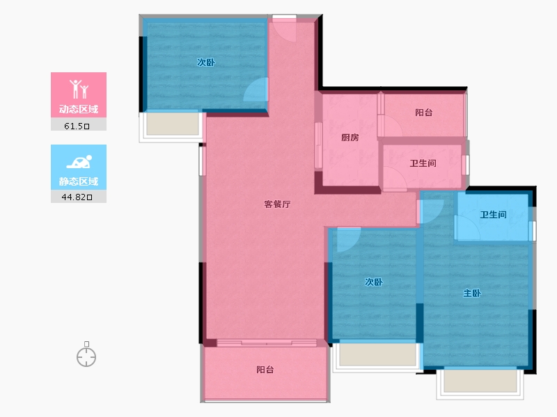 广东省-云浮市-英伦豪城-95.47-户型库-动静分区