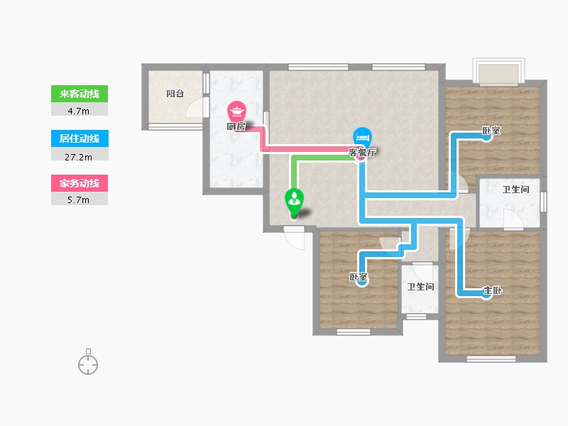 江西省-鹰潭市-万景大厦-105.60-户型库-动静线