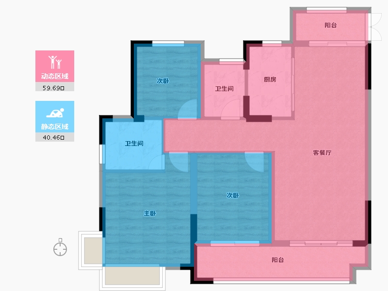 江西省-上饶市-友邦皇家公馆二期-90.01-户型库-动静分区