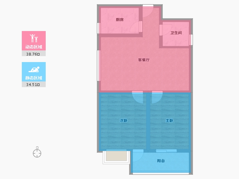 甘肃省-庆阳市-天保九如華府一期-65.10-户型库-动静分区