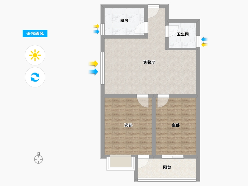 甘肃省-庆阳市-天保九如華府一期-65.10-户型库-采光通风