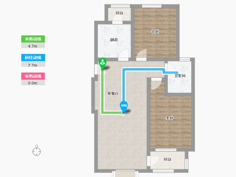 安徽省-芜湖市-金桥名都-74.34-户型库-动静线