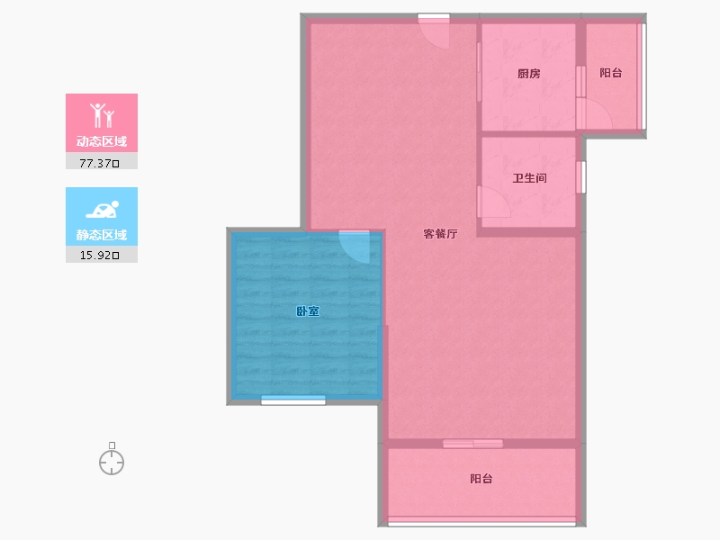 福建省-泉州市-奥能金港湾-84.80-户型库-动静分区