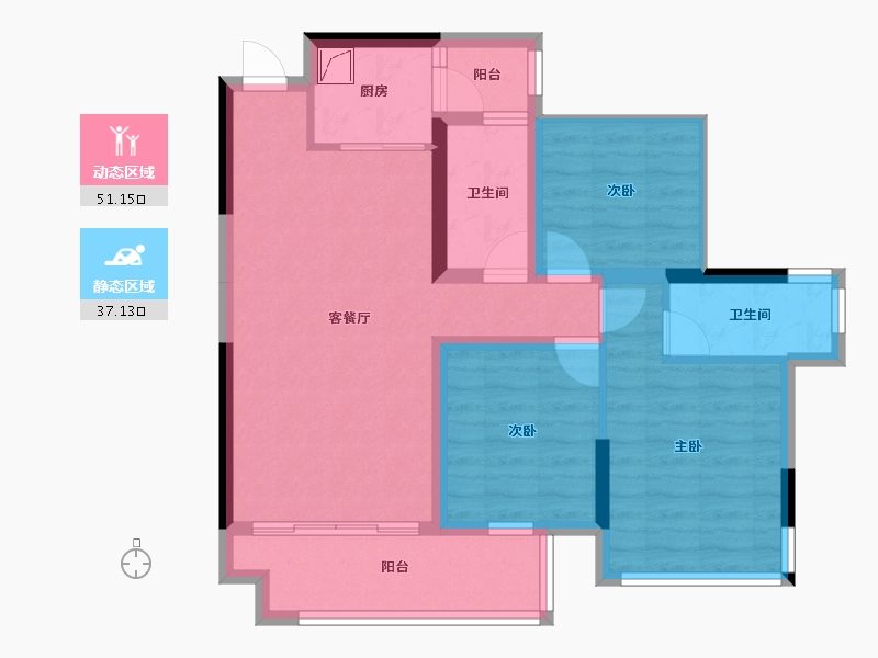 广西壮族自治区-贵港市-水岸铭都-77.74-户型库-动静分区