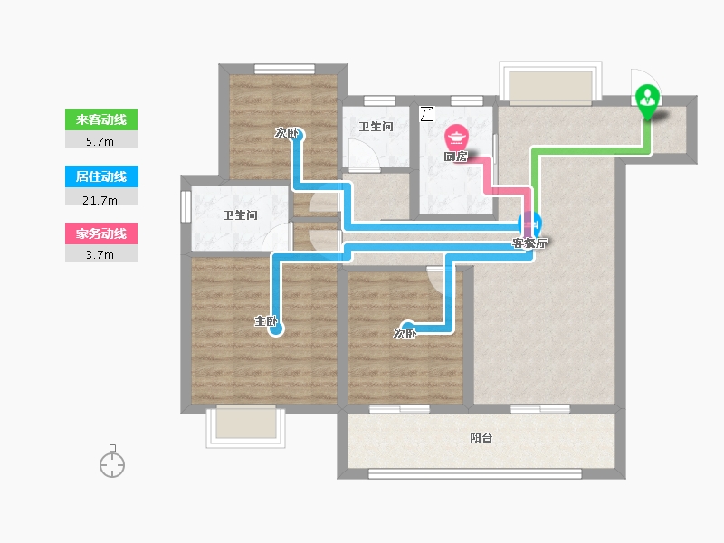 安徽省-阜阳市-海亮观澜学府-84.80-户型库-动静线