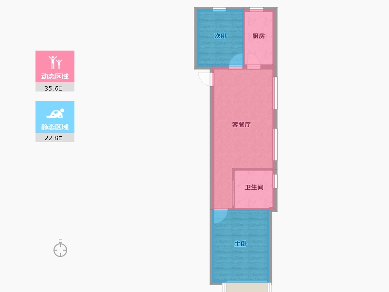 天津-天津市-实地天津海棠雅著-52.40-户型库-动静分区