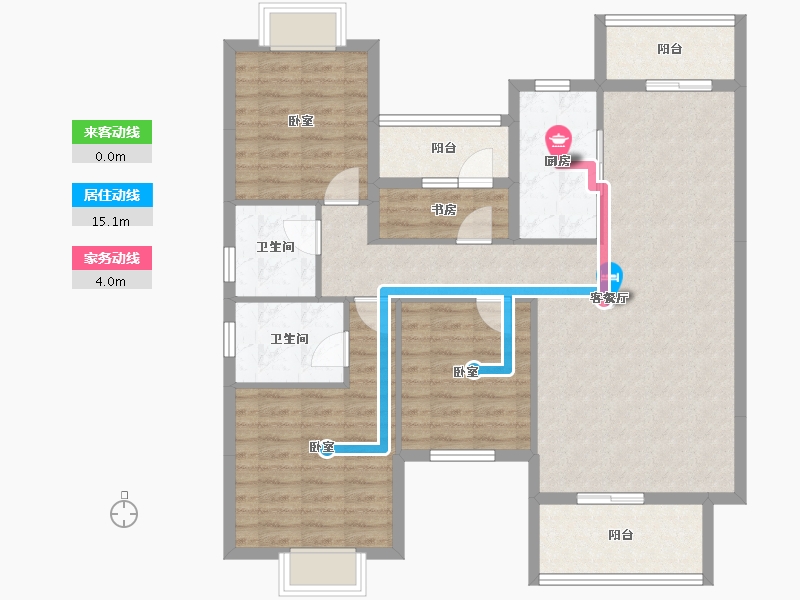 福建省-泉州市-奥能金港湾-107.20-户型库-动静线