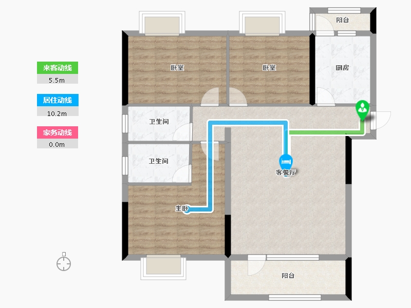 湖北省-黄石市-黄石当代满堂悦MOMA-99.16-户型库-动静线