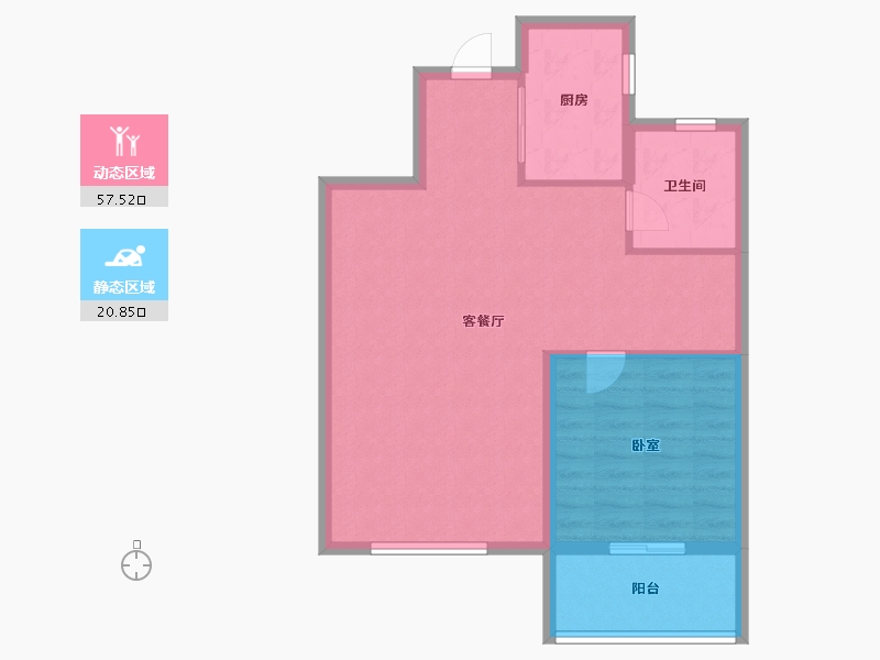 福建省-泉州市-奥能金港湾-71.20-户型库-动静分区