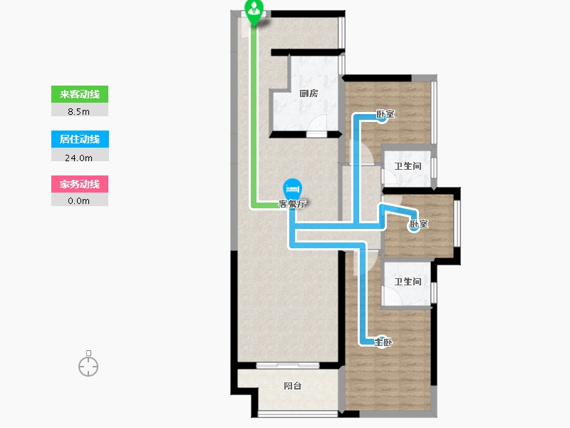 广东省-揭阳市-普宁·光明1号-102.54-户型库-动静线