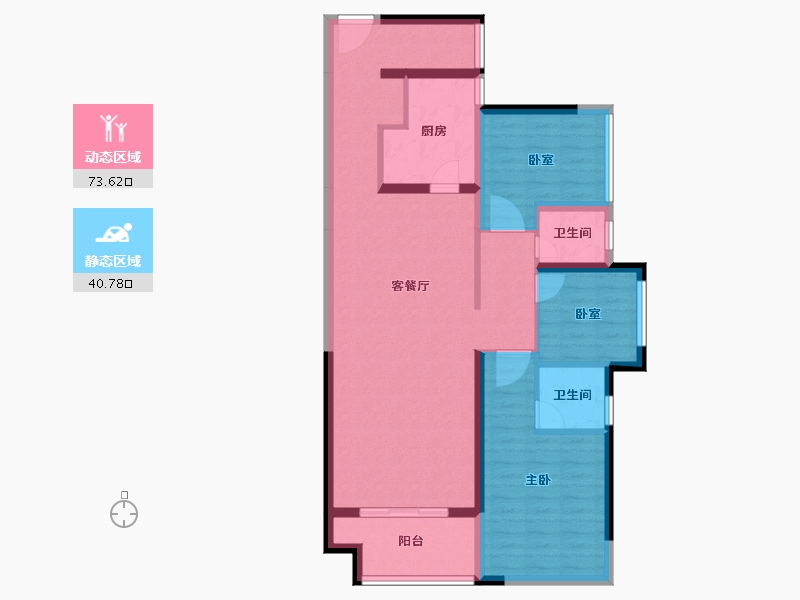 广东省-揭阳市-普宁·光明1号-102.54-户型库-动静分区