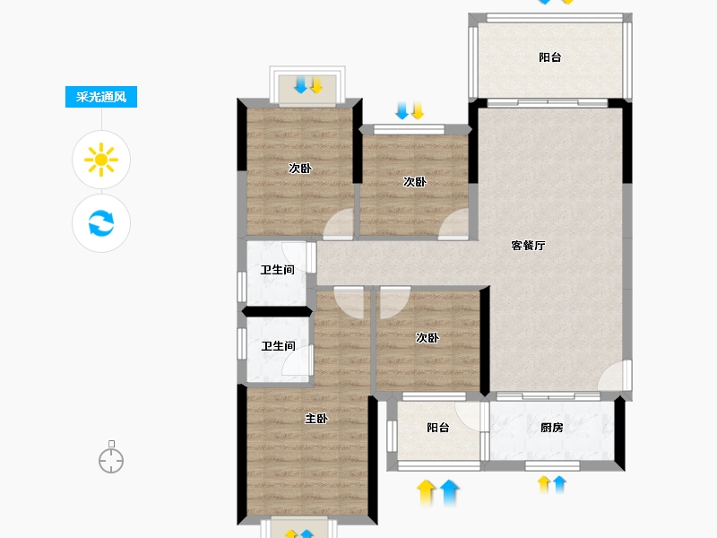 广西壮族自治区-贵港市-江南明珠-93.45-户型库-采光通风