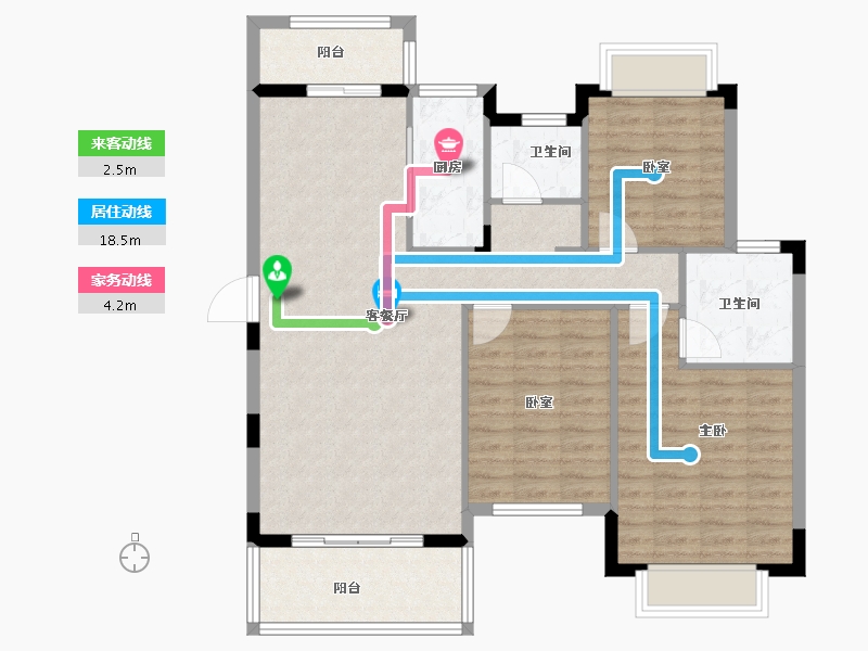 江西省-吉安市-龙城御璟国际-101.09-户型库-动静线