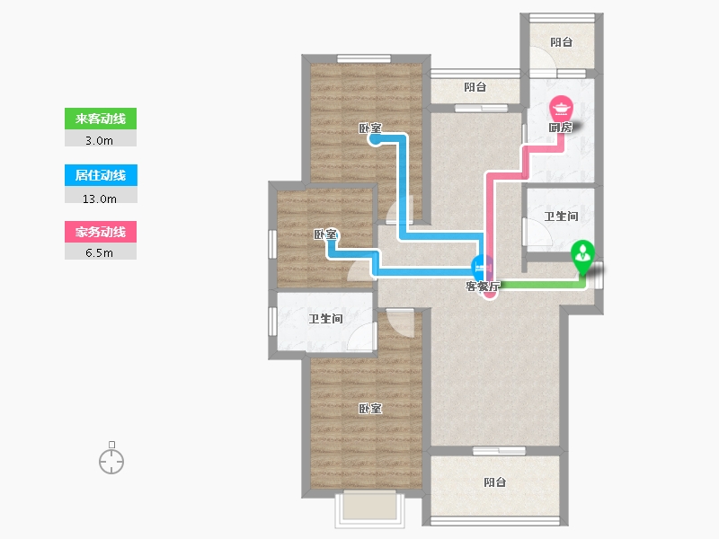 福建省-泉州市-金龙华侨城-92.70-户型库-动静线