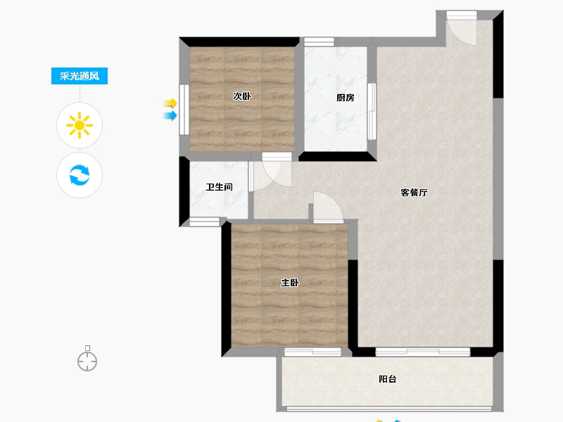 湖南省-邵阳市-振羽首府-85.00-户型库-采光通风