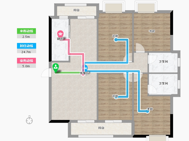 贵州省-铜仁市-嘉豪·北宸府-110.96-户型库-动静线