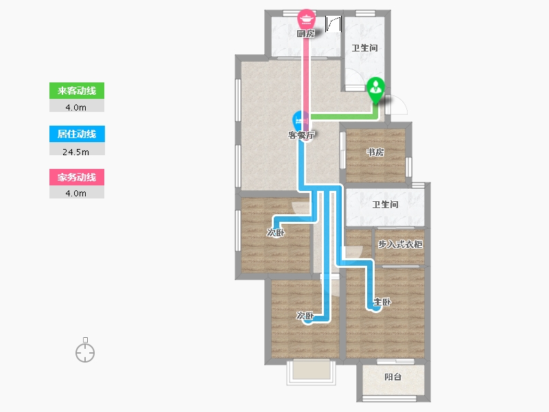 安徽省-池州市-安东盛誉华庭-83.70-户型库-动静线