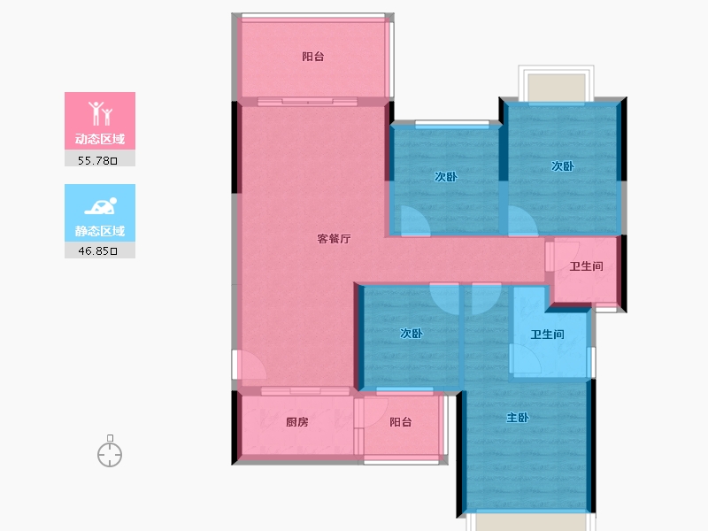 广西壮族自治区-贵港市-江南明珠-91.53-户型库-动静分区