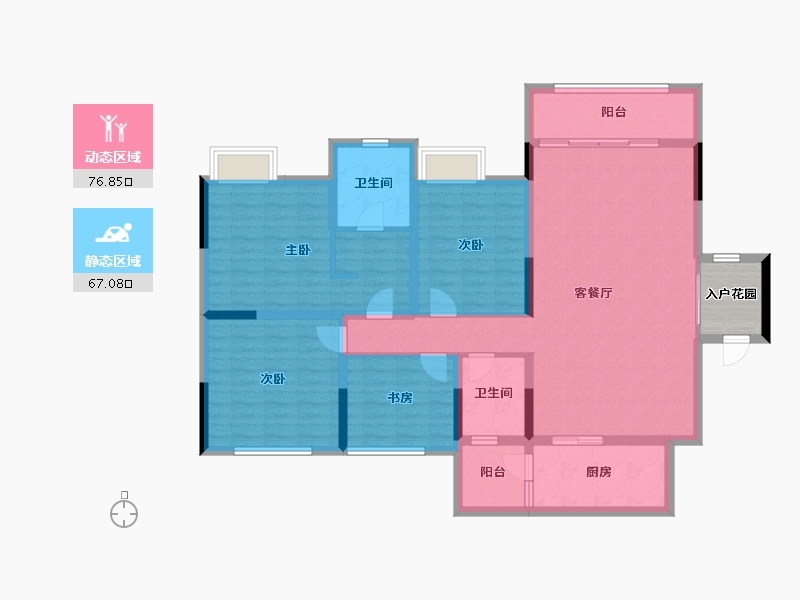 贵州省-铜仁市-虹祥·锦江壹品-133.49-户型库-动静分区